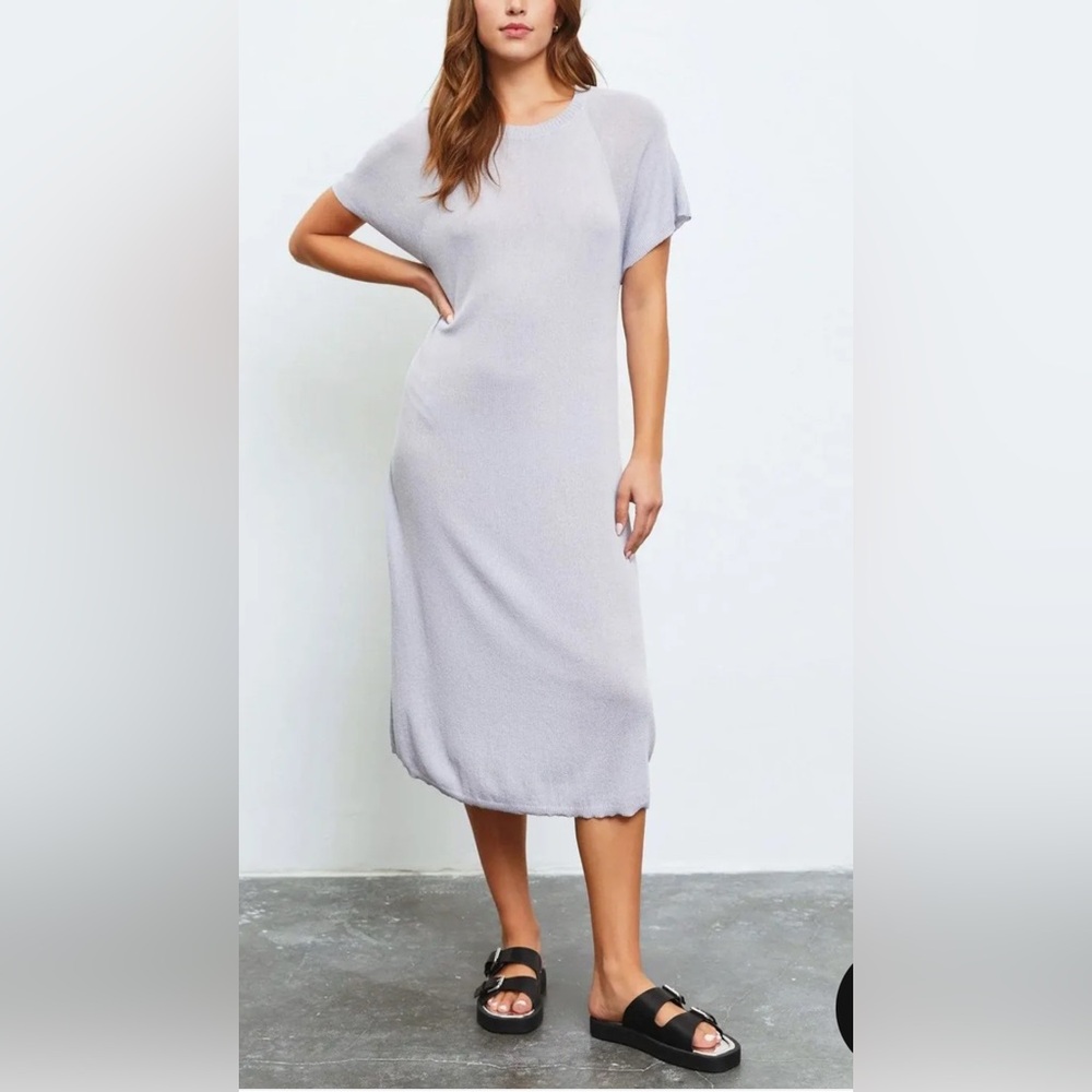 🖤 Cozy-Chic Knit Sweater Midi Lounge Dress